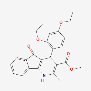 molecular formula C25H25NO5 B15030215 methyl 4-(2,4-diethoxyphenyl)-2-methyl-5-oxo-4,5-dihydro-1H-indeno[1,2-b]pyridine-3-carboxylate 