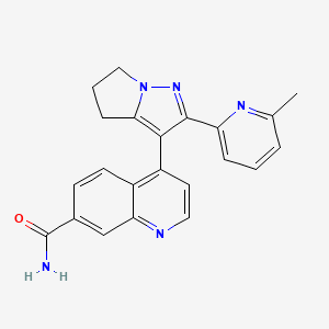 4-(2-(6-methylpyridin-2-yl)-5,6-dihydro-4H-pyrrolo[1,2-b]pyrazol-3-yl)quinoline-7-carboxamide