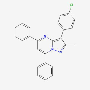 molecular formula C25H18ClN3 B15030503 3-(4-Chlorophenyl)-2-methyl-5,7-diphenylpyrazolo[1,5-a]pyrimidine 