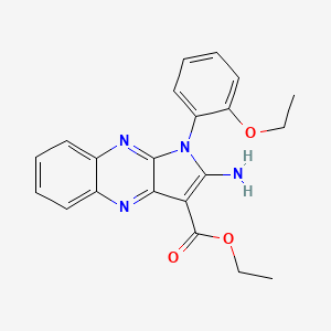 molecular formula C21H20N4O3 B15030634 ethyl 2-amino-1-(2-ethoxyphenyl)-1H-pyrrolo[2,3-b]quinoxaline-3-carboxylate 