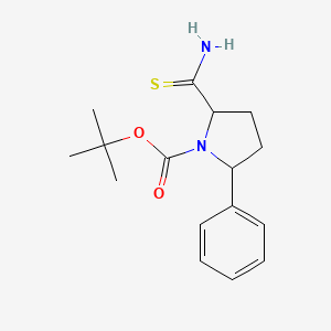 B1503078 Tert-butyl 2-carbamothioyl-5-phenylpyrrolidine-1-carboxylate CAS No. 885277-73-6