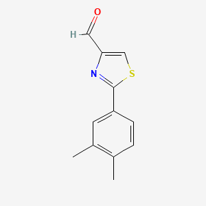 B1503079 2-(3,4-Dimethyl-phenyl)-thiazole-4-carbaldehyde CAS No. 885279-05-0