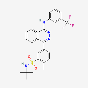 molecular formula C26H25F3N4O2S B15031035 N-tert-butyl-2-methyl-5-(4-{[3-(trifluoromethyl)phenyl]amino}phthalazin-1-yl)benzenesulfonamide 