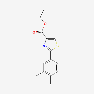 molecular formula C14H15NO2S B1503119 Ethyl 2-(3,4-dimethylphenyl)thiazole-4-carboxylate CAS No. 885279-24-3
