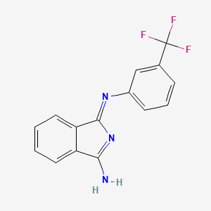molecular formula C15H10F3N3 B15031545 N-[(1Z)-3-imino-2,3-dihydro-1H-isoindol-1-ylidene]-3-(trifluoromethyl)aniline 