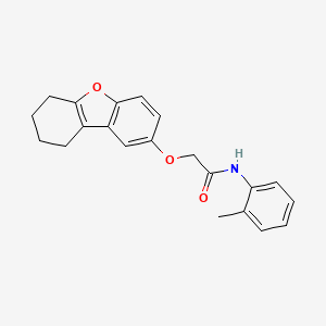 molecular formula C21H21NO3 B15031652 N-(2-methylphenyl)-2-(6,7,8,9-tetrahydrodibenzo[b,d]furan-2-yloxy)acetamide 