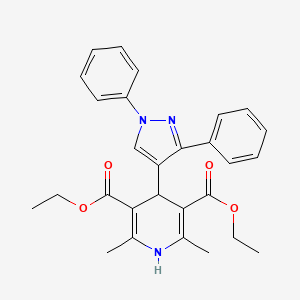 molecular formula C28H29N3O4 B15032361 Diethyl 4-(1,3-diphenylpyrazol-4-yl)-2,6-dimethyl-1,4-dihydropyridine-3,5-dicarboxylate 
