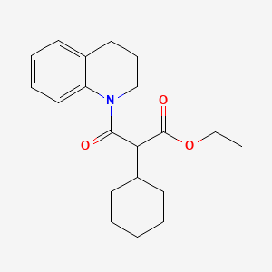 molecular formula C20H27NO3 B15032381 ethyl 2-cyclohexyl-3-(3,4-dihydroquinolin-1(2H)-yl)-3-oxopropanoate 