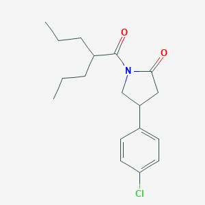 molecular formula C18H24ClNO2 B150325 4-(4-Chlorophenyl)-1-(dipropylacetyl)-2-pyrrolidinone CAS No. 137427-77-1