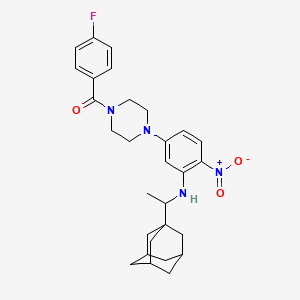 molecular formula C29H35FN4O3 B15032555 N-[1-(Adamantan-1-YL)ethyl]-5-[4-(4-fluorobenzoyl)piperazin-1-YL]-2-nitroaniline 