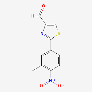 B1503267 2-(3-Methyl-4-nitro-phenyl)-thiazole-4-carbaldehyde CAS No. 885278-90-0