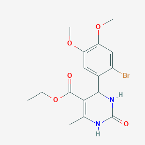 molecular formula C16H19BrN2O5 B15033021 Ethyl 4-(2-bromo-4,5-dimethoxyphenyl)-6-methyl-2-oxo-1,2,3,4-tetrahydropyrimidine-5-carboxylate 