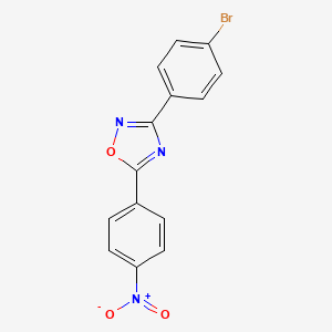 molecular formula C14H8BrN3O3 B15033184 3-(4-Bromophenyl)-5-(4-nitrophenyl)-1,2,4-oxadiazole 