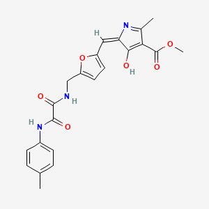 molecular formula C22H21N3O6 B15034312 methyl (5E)-2-methyl-5-({5-[({[(4-methylphenyl)amino](oxo)acetyl}amino)methyl]furan-2-yl}methylidene)-4-oxo-4,5-dihydro-1H-pyrrole-3-carboxylate 