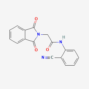 molecular formula C17H11N3O3 B15034494 N-(2-cyanophenyl)-2-(1,3-dioxo-1,3-dihydro-2H-isoindol-2-yl)acetamide 