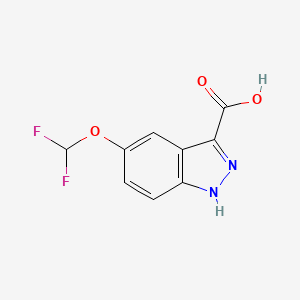 molecular formula C9H6F2N2O3 B1503454 5-(Difluoromethoxy)-1H-indazole-3-carboxylic acid CAS No. 858661-78-6