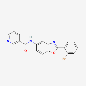 molecular formula C19H12BrN3O2 B15034613 N-[2-(2-bromophenyl)-1,3-benzoxazol-5-yl]pyridine-3-carboxamide 