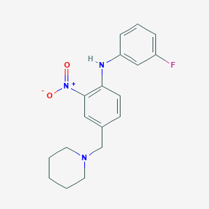 molecular formula C18H20FN3O2 B1503505 N-(3-Fluorophenyl)-2-nitro-4-(piperidin-1-ylmethyl)aniline CAS No. 509093-96-3