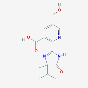 molecular formula C14H17N3O4 B150352 5-(羟甲基)-2-(4-甲基-5-氧代-4-丙-2-基-1H-咪唑-2-基)吡啶-3-羧酸 CAS No. 81335-78-6