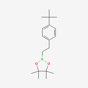 molecular formula C18H29BO2 B1503520 2-[2-(4-tert-Butylphenyl)ethyl]-4,4,5,5-tetramethyl-1,3,2-dioxaborolane CAS No. 1073355-22-2