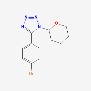 molecular formula C12H13BrN4O B1503549 5-(4-Bromophenyl)-1-(tetrahydro-2H-pyran-2-YL)tetrazole CAS No. 1043689-54-8
