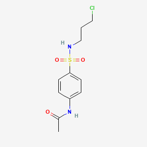 molecular formula C11H15ClN2O3S B15035519 N-{4-[(3-chloropropyl)sulfamoyl]phenyl}acetamide 