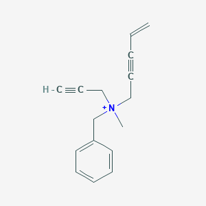 molecular formula C16H18N+ B15035617 N-benzyl-N-methyl-N-(prop-2-yn-1-yl)pent-4-en-2-yn-1-aminium 