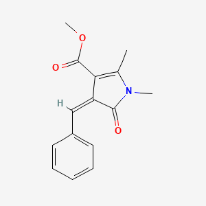 molecular formula C15H15NO3 B15036159 methyl (4Z)-4-benzylidene-1,2-dimethyl-5-oxo-4,5-dihydro-1H-pyrrole-3-carboxylate 