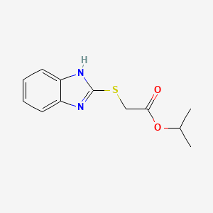 molecular formula C12H14N2O2S B15036526 propan-2-yl 2-(1H-1,3-benzodiazol-2-ylsulfanyl)acetate 