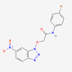 molecular formula C14H10BrN5O4 B15036965 N-(4-bromophenyl)-2-[(6-nitro-1H-benzotriazol-1-yl)oxy]acetamide 
