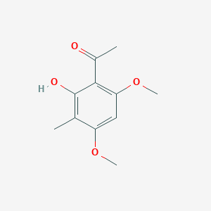 molecular formula C11H14O4 B150370 1-(2-Hydroxy-4,6-dimethoxy-3-methylphenyl)ethan-1-one CAS No. 23121-32-6