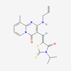 molecular formula C19H20N4O2S2 B15037152 2-(allylamino)-3-[(Z)-(3-isopropyl-4-oxo-2-thioxo-1,3-thiazolidin-5-ylidene)methyl]-9-methyl-4H-pyrido[1,2-a]pyrimidin-4-one CAS No. 361995-60-0