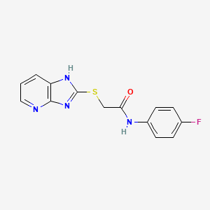 molecular formula C14H11FN4OS B15037314 N-(4-Fluorophenyl)-2-{3H-imidazo[4,5-B]pyridin-2-ylsulfanyl}acetamide 
