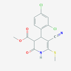 molecular formula C15H12Cl2N2O3S B15037316 Methyl 5-cyano-4-(2,4-dichlorophenyl)-6-(methylsulfanyl)-2-oxo-1,2,3,4-tetrahydropyridine-3-carboxylate 