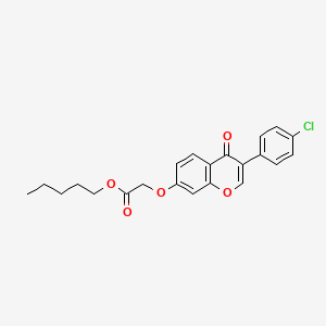 molecular formula C22H21ClO5 B15037338 pentyl {[3-(4-chlorophenyl)-4-oxo-4H-chromen-7-yl]oxy}acetate 