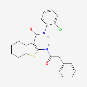 molecular formula C23H21ClN2O2S B15037376 N-(2-chlorophenyl)-2-[(phenylacetyl)amino]-4,5,6,7-tetrahydro-1-benzothiophene-3-carboxamide 