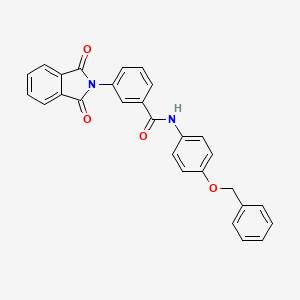 molecular formula C28H20N2O4 B15037388 N-[4-(benzyloxy)phenyl]-3-(1,3-dioxo-1,3-dihydro-2H-isoindol-2-yl)benzamide 