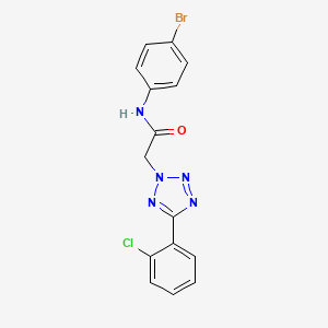 molecular formula C15H11BrClN5O B15037613 Acetamide, N-(4-bromophenyl)-2-[5-(2-chlorophenyl)-2H-tetrazol-2-yl]- 