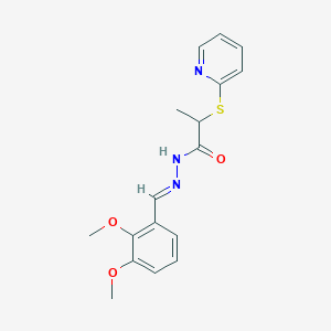 molecular formula C17H19N3O3S B15037651 N'-[(E)-(2,3-dimethoxyphenyl)methylidene]-2-(pyridin-2-ylsulfanyl)propanehydrazide 
