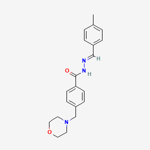 molecular formula C20H23N3O2 B15037869 N'-[(E)-(4-methylphenyl)methylidene]-4-(morpholin-4-ylmethyl)benzohydrazide 