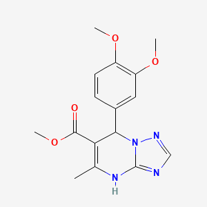 molecular formula C16H18N4O4 B15037892 Methyl 7-(3,4-dimethoxyphenyl)-5-methyl-4H,7H-[1,2,4]triazolo[1,5-A]pyrimidine-6-carboxylate 