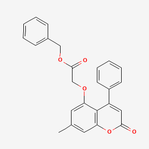 molecular formula C25H20O5 B15037962 benzyl [(7-methyl-2-oxo-4-phenyl-2H-chromen-5-yl)oxy]acetate 