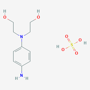 molecular formula C10H18N2O6S B150381 N,N-Bis(2-hydroxyethyl)-p-phenylenediamine sulphate CAS No. 54381-16-7