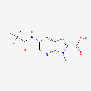 1-methyl-5-pivalamido-1H-pyrrolo[2,3-b]pyridine-2-carboxylic acid
