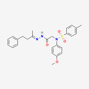 molecular formula C26H29N3O4S B15038270 N-(4-Methoxyphenyl)-4-methyl-N-({N'-[(2E)-4-phenylbutan-2-ylidene]hydrazinecarbonyl}methyl)benzene-1-sulfonamide 