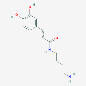 molecular formula C13H18N2O3 B150383 N-(4-aminobutyl)-3-(3,4-dihydroxyphenyl)prop-2-enamide CAS No. 29554-26-5