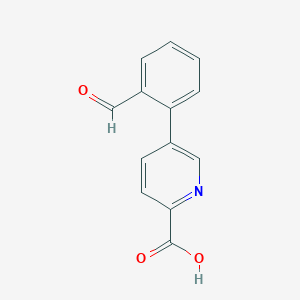 molecular formula C13H9NO3 B1503853 5-(2-甲酰基苯基)吡啶-2-甲酸 CAS No. 566198-45-6