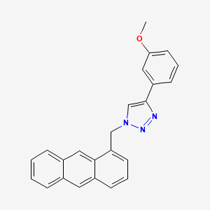 molecular formula C24H19N3O B1503854 1-(1-Anthracenylmethyl)-4-(3-methoxyphenyl)-1H-[1,2,3]triazole CAS No. 1019335-92-2