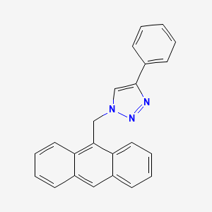 molecular formula C23H17N3 B1503856 1-(9-Anthracenylmethyl)-4-phenyl-1H-[1,2,3]triazole CAS No. 1019335-75-1