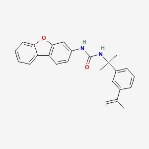 molecular formula C25H24N2O2 B15038575 N-dibenzo[b,d]furan-3-yl-N'-[1-(3-isopropenylphenyl)-1-methylethyl]urea 